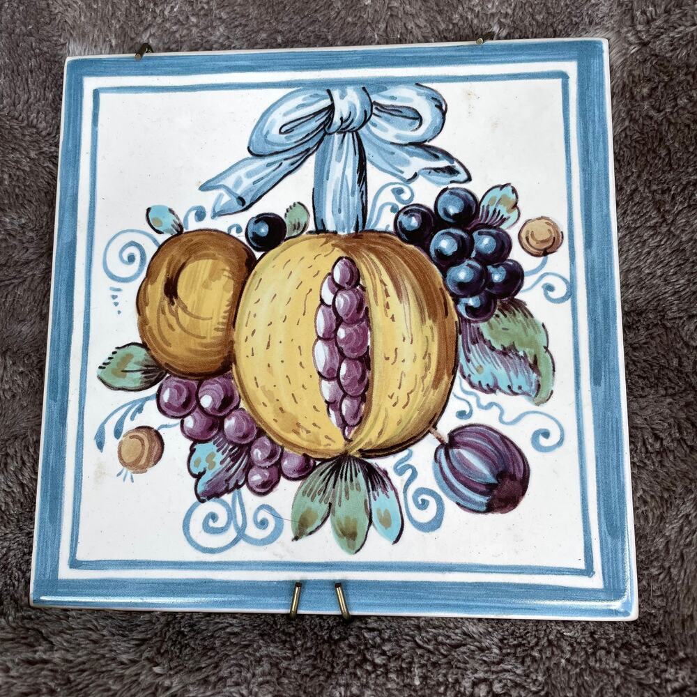 Metropolitan Museum of Art Ceramic Tile MMOA Hanger Fruit Swiss Stove Pfau